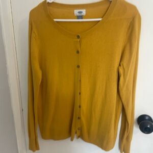 Old Navy Women's Mustard Cardigan Sweater